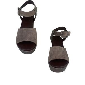 Kork Ease Keirn Brown Suede Womens Size 10M Platform Slingback Sandal Heels